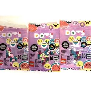 Lot of 3 Packs Lego DOTS Extra Dots Series 1, Brand Emoji Tiles New Sealed 41908